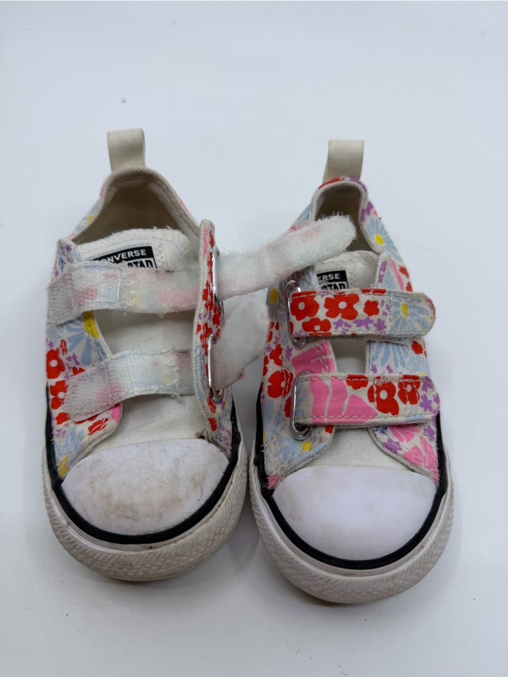 Converse All Star Floral Velcro Sneakers Kids Size 7